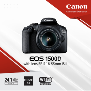 Canon Digital Camera EOS 1500D with lens 18-55mm IS II Black